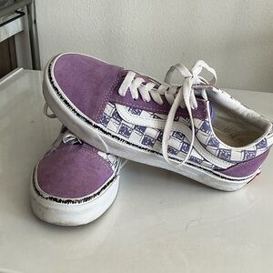 VANS Women’s Purple Checkered Sneakers Size 7